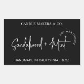 Sticker Rectangulaire Police de script d'emballage minimaliste moderne p (Devant)