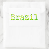 Sticker Rectangulaire Police verte et jaune du Brésil (Sac)