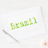 Sticker Rectangulaire Police verte et jaune du Brésil (Enveloppe)