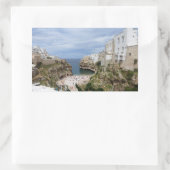 Sticker Rectangulaire Polignano a Mare ville plage rectangulaire autocol (Sac)