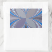 Sticker Rectangulaire Polka gris cendré bleu Pointe Texture Art Imprimer (Sac)