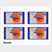 Sticker Rectangulaire Pologne (Feuille)