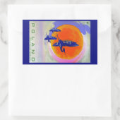 Sticker Rectangulaire Pologne (Sac)