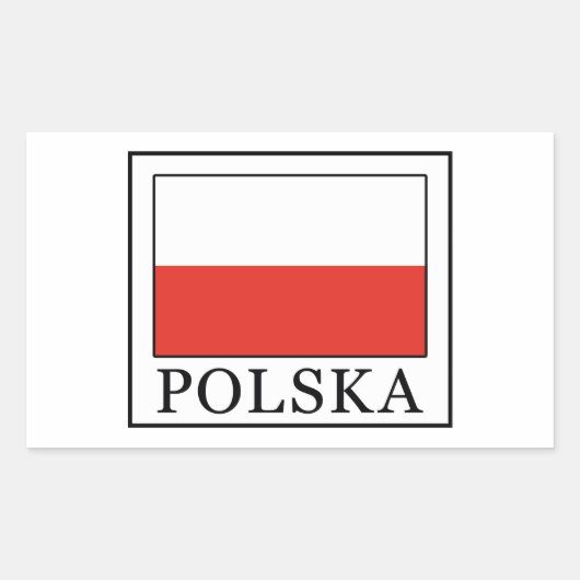 Sticker Rectangulaire Polska (Devant)