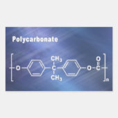 Sticker Rectangulaire Polycarbonate PC Lexan (Devant)