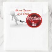 Sticker Rectangulaire Polycythème Vera Le Cancer Du Sang Est Un Glisser (Sac)