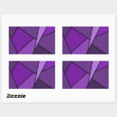 Sticker Rectangulaire Polygones violets Abstraits (Feuille)