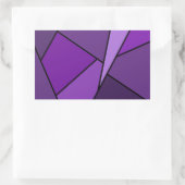 Sticker Rectangulaire Polygones violets Abstraits (Sac)