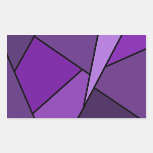 Sticker Rectangulaire Polygones violets Abstraits (Devant)