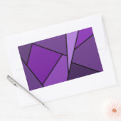 Sticker Rectangulaire Polygones violets Abstraits (Enveloppe)