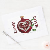 Sticker Rectangulaire Pomegranate Heart LOVE Valentine (Enveloppe)