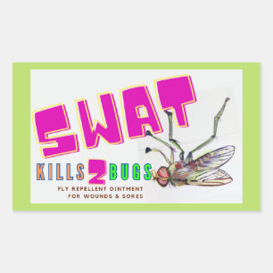Sticker Rectangulaire pommade à mouche pour chevaux