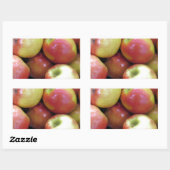 Sticker Rectangulaire Pommes (Feuille)