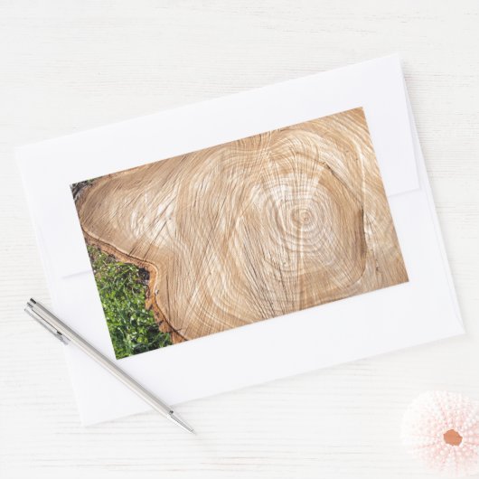 Sticker Rectangulaire Pompe d'arbre fraîche coupée (Enveloppe)