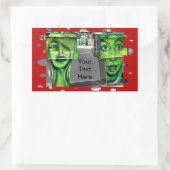 Sticker Rectangulaire Pompes à gaz (Sac)