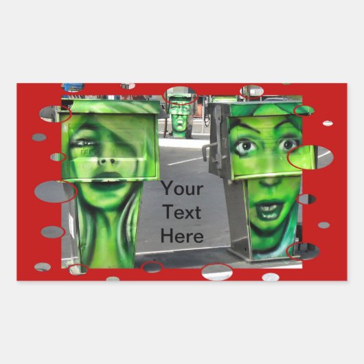 Sticker Rectangulaire Pompes à gaz (Devant)