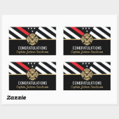 Sticker Rectangulaire Pompier Retraite Service d'incendie pompier (Feuille)