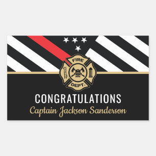 Sticker Rectangulaire Pompier Retraite Service d'incendie pompier