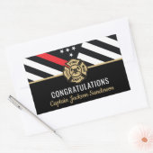 Sticker Rectangulaire Pompier Retraite Service d'incendie pompier (Enveloppe)