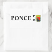 Sticker Rectangulaire Ponce, Porto Rico (Sac)