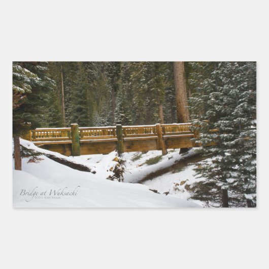 Sticker Rectangulaire Pont à l'autocollant rectangle Wuksachi (Devant)