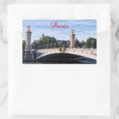 Sticker Rectangulaire Pont Alexandre III sur Seine - Paris, France (Sac)