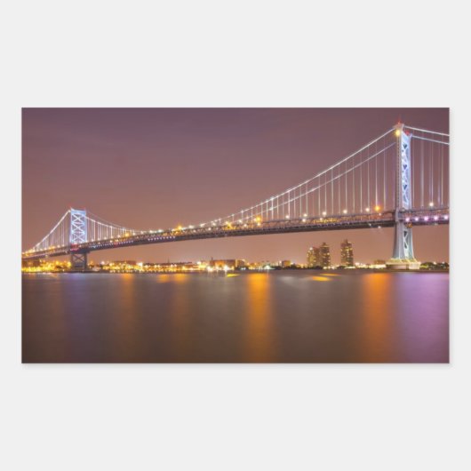 Sticker Rectangulaire Pont Ben Franklin (Devant)