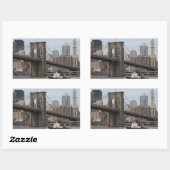 Sticker Rectangulaire Pont Brooklyn (Feuille)