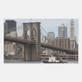 Sticker Rectangulaire Pont Brooklyn (Devant)