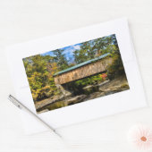 Sticker Rectangulaire Pont couvert de Montgomery avec feuillage d'automn (Enveloppe)