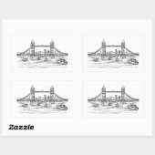 Sticker Rectangulaire pont de la tour de Londres (Feuille)