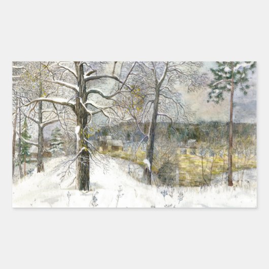 Sticker Rectangulaire pont d'hiver (Devant)