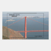 Sticker Rectangulaire Pont du Golden Gate (Devant)