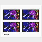 Sticker Rectangulaire Pont et cordes avec spirale Fibonacci (Feuille)