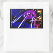 Sticker Rectangulaire Pont et cordes avec spirale Fibonacci (Sac)