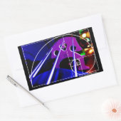 Sticker Rectangulaire Pont et cordes avec spirale Fibonacci (Enveloppe)