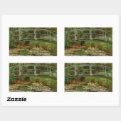 Sticker Rectangulaire Pont français de Monet Giverney (Feuille)