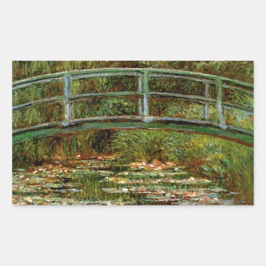 Sticker Rectangulaire Pont français de Monet Giverney (Devant)