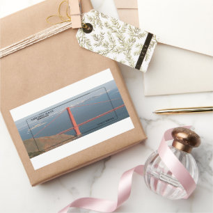 Sticker Rectangulaire Pont Golden Gate