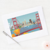 Sticker Rectangulaire Pont Golden Gate | San Francisco, CA (Enveloppe)