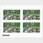 Sticker Rectangulaire Pont japonais (Feuille)