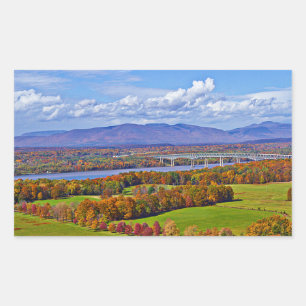 Sticker Rectangulaire Pont Rhinecliff à l'automne