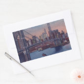 Sticker Rectangulaire Pont vintage Brooklyn (Enveloppe)