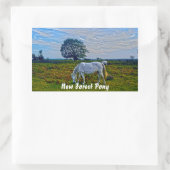 Sticker Rectangulaire Ponts de la Nouvelle Forêt Blanche Rare, Cheval Sa (Sac)
