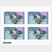 Sticker Rectangulaire Poodle En Dreamland (Feuille)