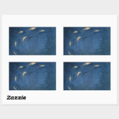 Sticker Rectangulaire Pool de poissons rouges (Feuille)