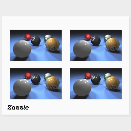 Sticker Rectangulaire Pool table (Feuille)