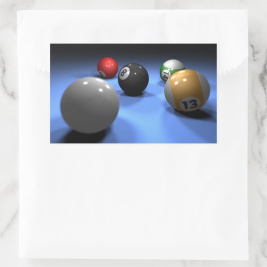 Sticker Rectangulaire Pool table (Sac)