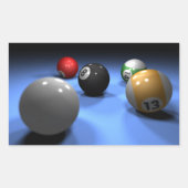 Sticker Rectangulaire Pool table (Devant)