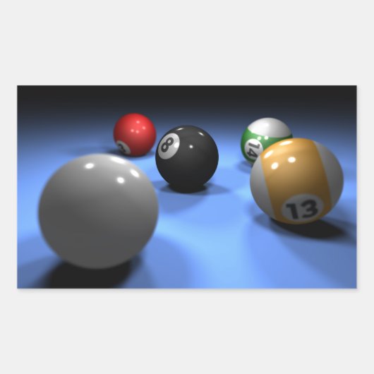 Sticker Rectangulaire Pool table (Devant)